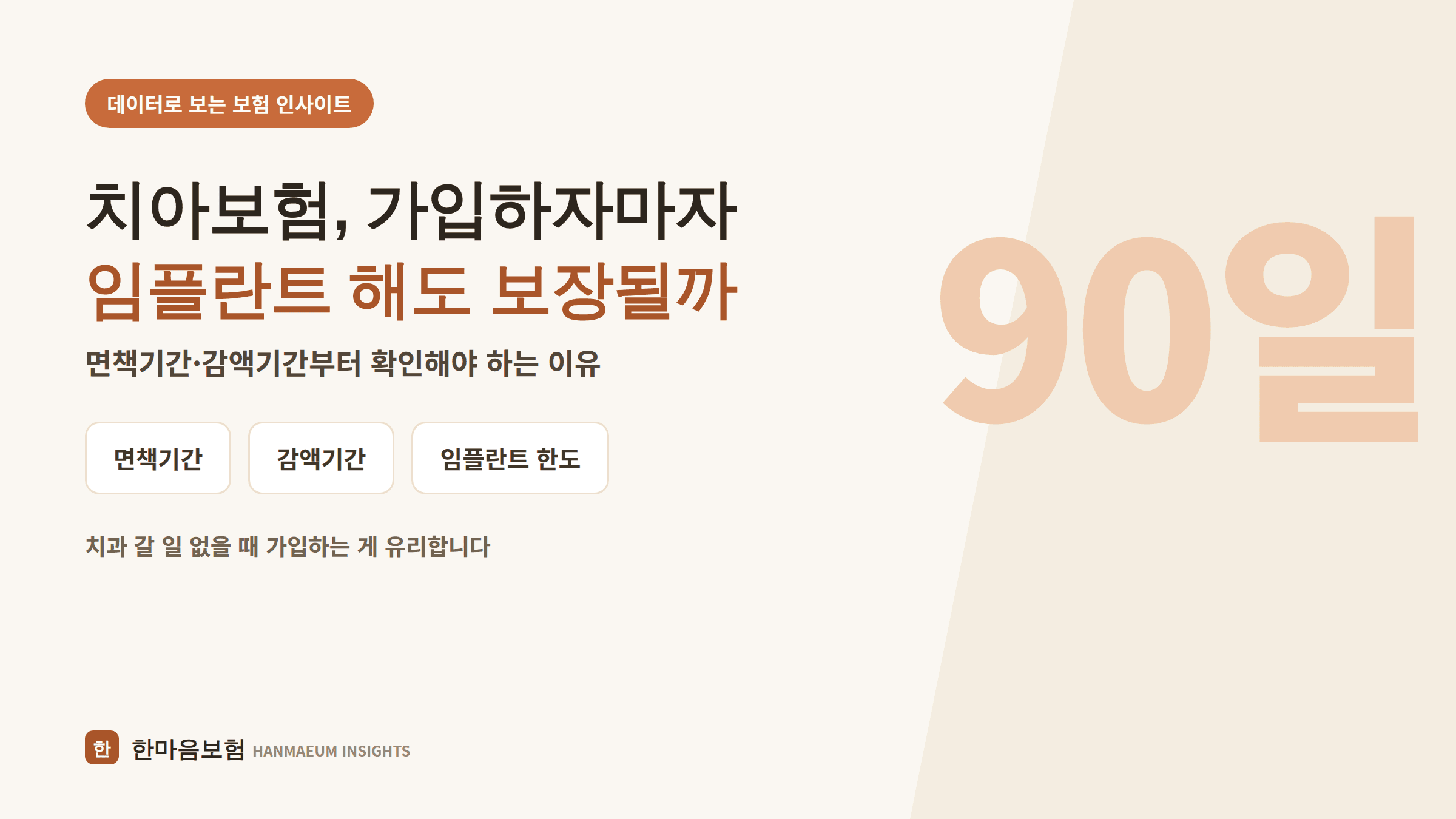 치아보험, 가입하자마자 임플란트 해도 보장될까?