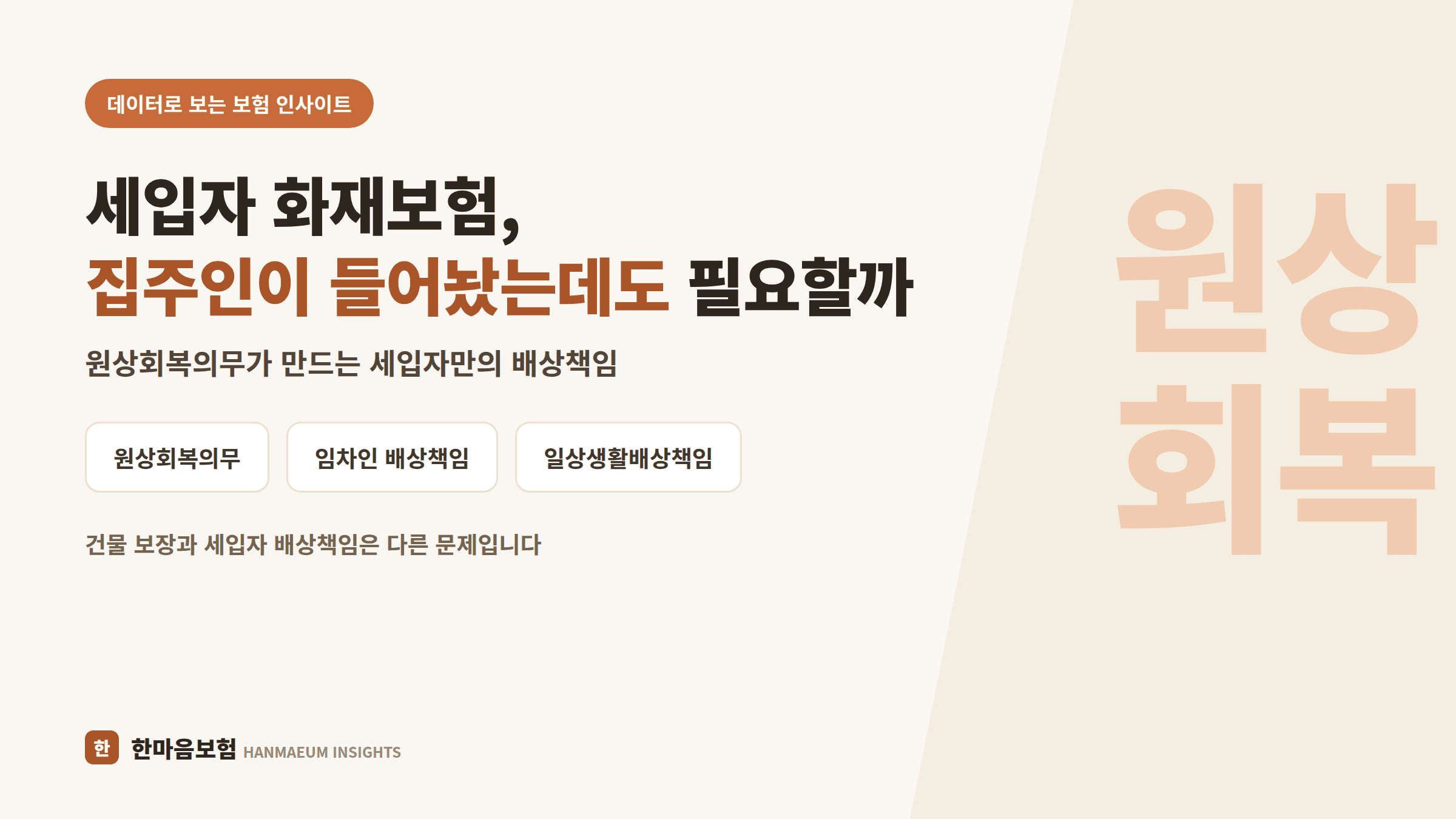 세입자 화재보험, 집주인이 들어놨는데도 필요할까?